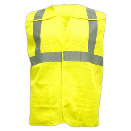 Magid High Visibility Vest L/XL Class 2 , Hook & Loop 3 Pockets SVBA5-Y-LXL